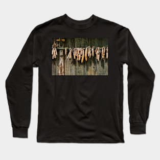 Drying corn cobs. Long Sleeve T-Shirt